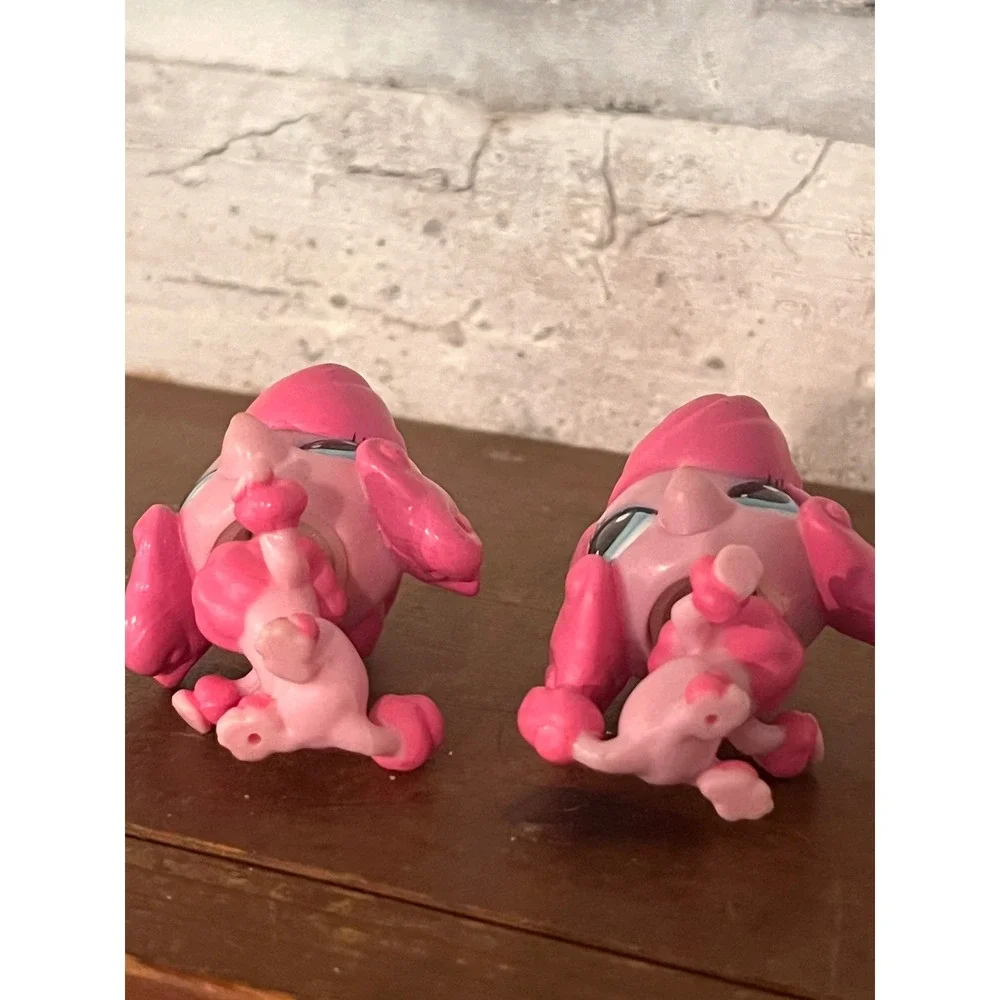 Set‎ Of 2 Littlest Pet Shop LPS Hasbro Glitzy Gaynor Poodle #3847 Pink Puppy Dog